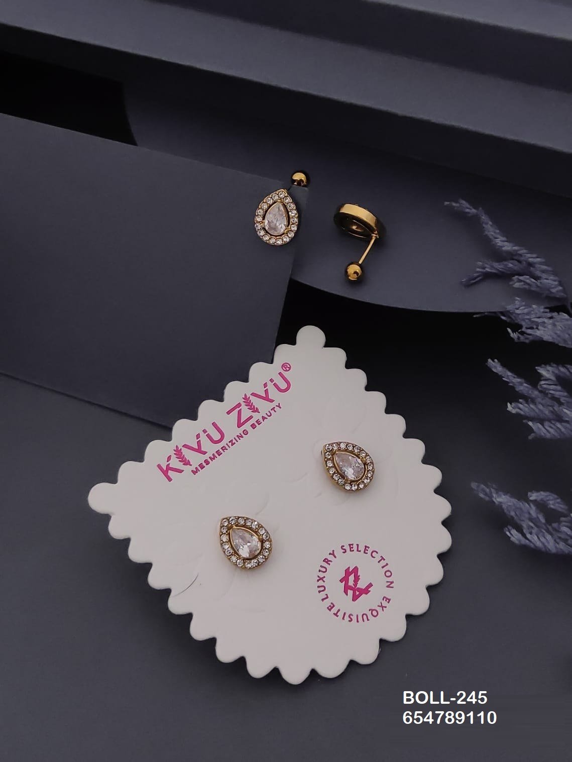 boll 245.jpg BOLL-245 Anti-Tarnish Stainless Steel Boll Back Studs from Kiyu Ziyu by Zyra Creation
