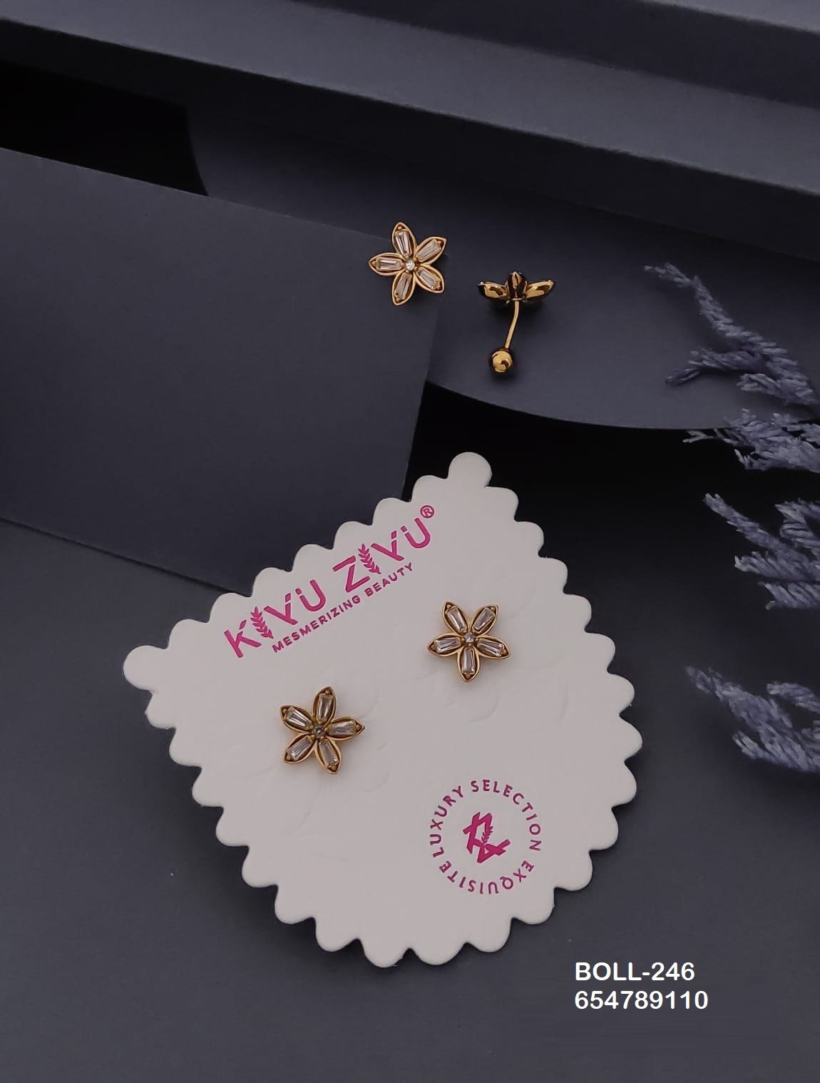 boll 246.jpg BOLL-246 Anti-Tarnish Stainless Steel Boll Back Studs from Kiyu Ziyu by Zyra Creation