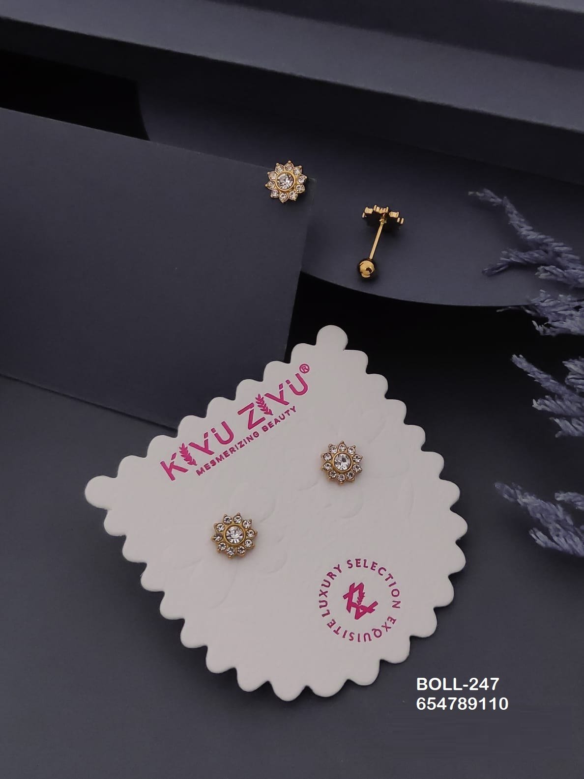 boll 247.jpg BOLL-247 Anti-Tarnish Stainless Steel Boll Back Studs from Kiyu Ziyu by Zyra Creation
