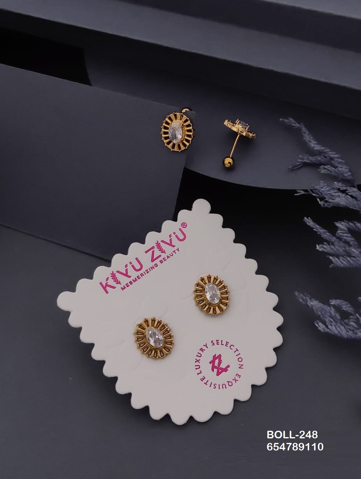 boll 248.jpg BOLL-248 Anti-Tarnish Stainless Steel Boll Back Studs from Kiyu Ziyu by Zyra Creation