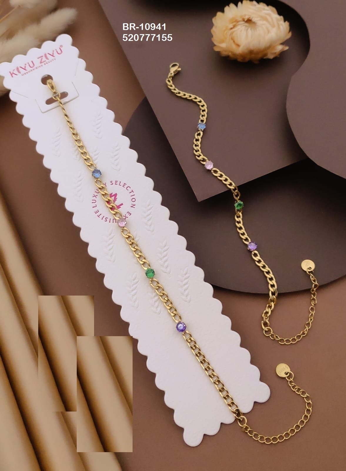br 10941.jpeg BR-10941 Anti-Tarnish Stainless Steel Chain Bracelets from Kiyu Ziyu by Zyra Creation
