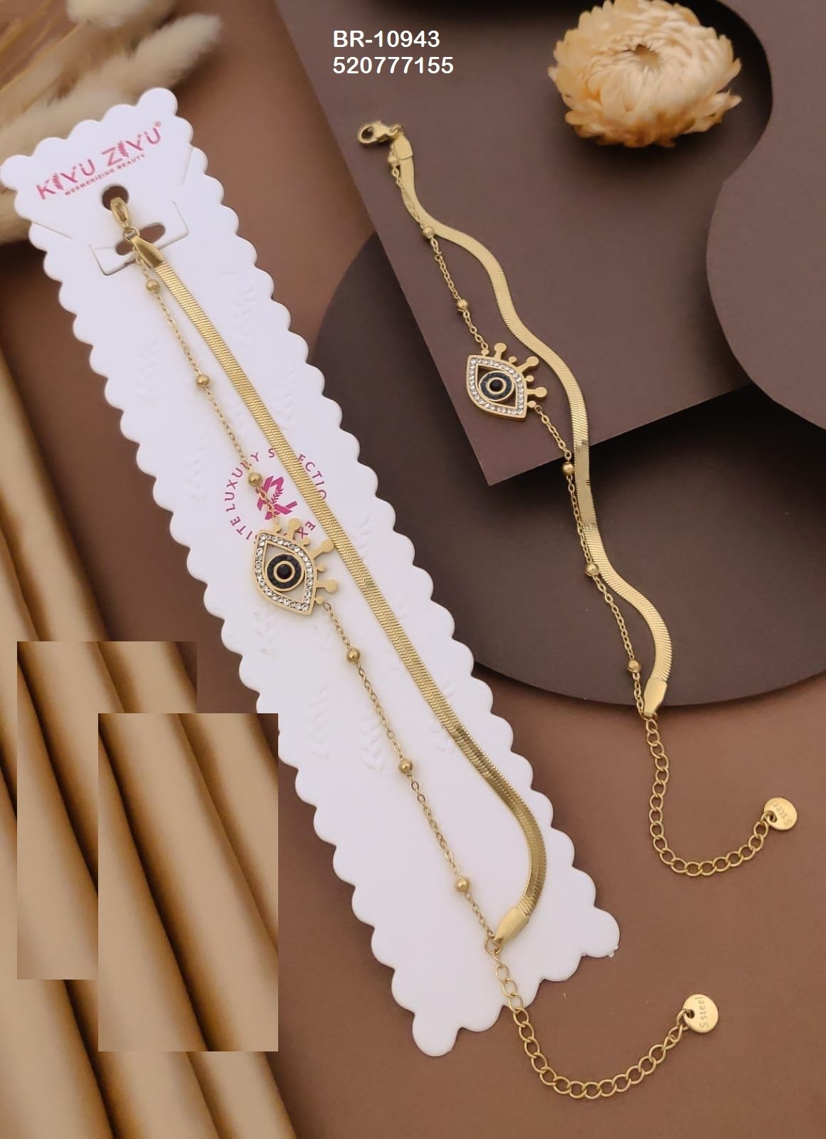 br 10943.jpeg BR-10943 Anti-Tarnish Stainless Steel Chain Bracelets from Kiyu Ziyu by Zyra Creation