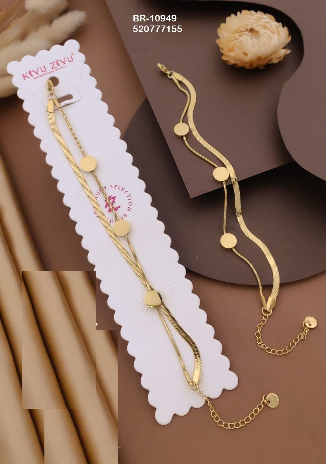br 10949.jpeg BR-10949 Anti-Tarnish Stainless Steel Chain Bracelets from Kiyu Ziyu by Zyra Creation