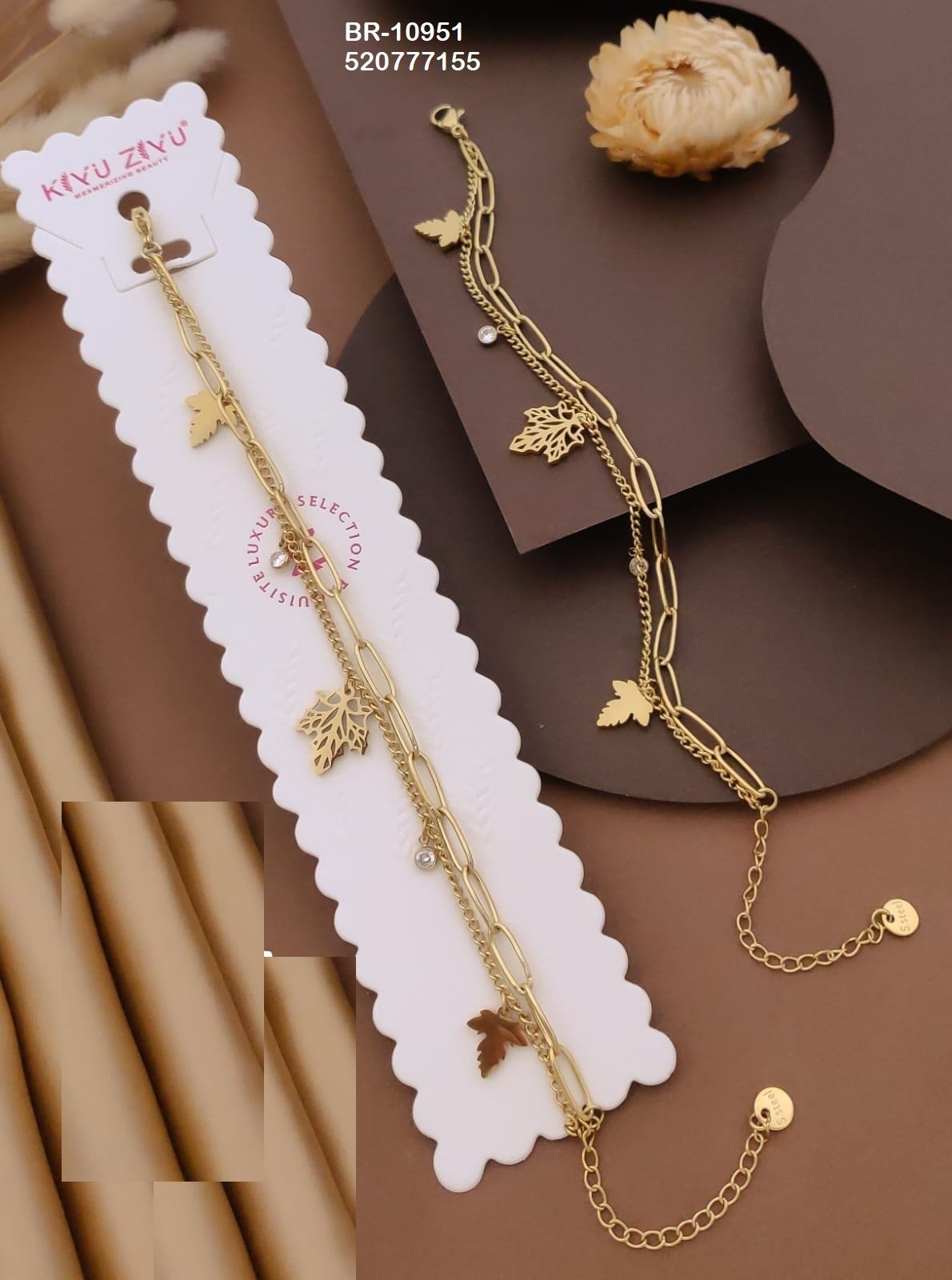 br 10951.jpeg BR-10951 Anti-Tarnish Stainless Steel Chain Bracelets from Kiyu Ziyu by Zyra Creation