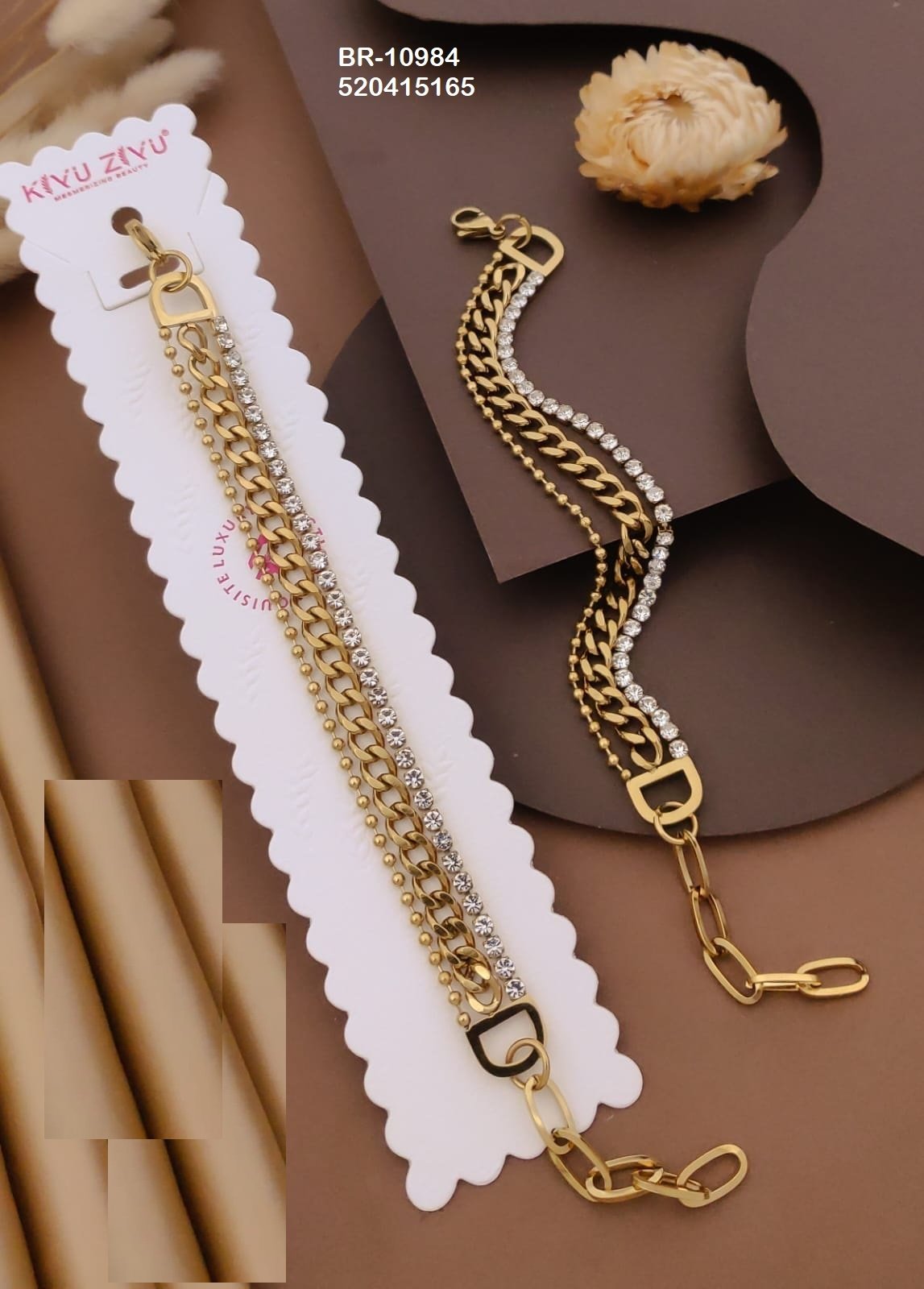 br 10984.jpeg BR-10984 Anti-Tarnish Stainless Steel Chain Bracelets from Kiyu Ziyu by Zyra Creation