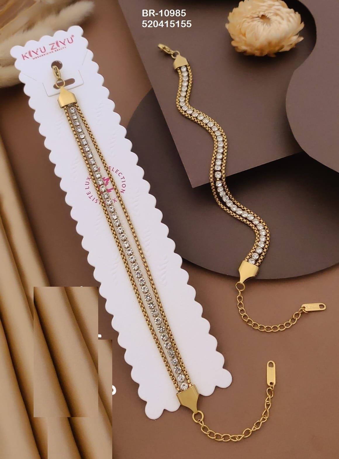 br 10985.jpeg BR-10985 Anti-Tarnish Stainless Steel Chain Bracelets from Kiyu Ziyu by Zyra Creation
