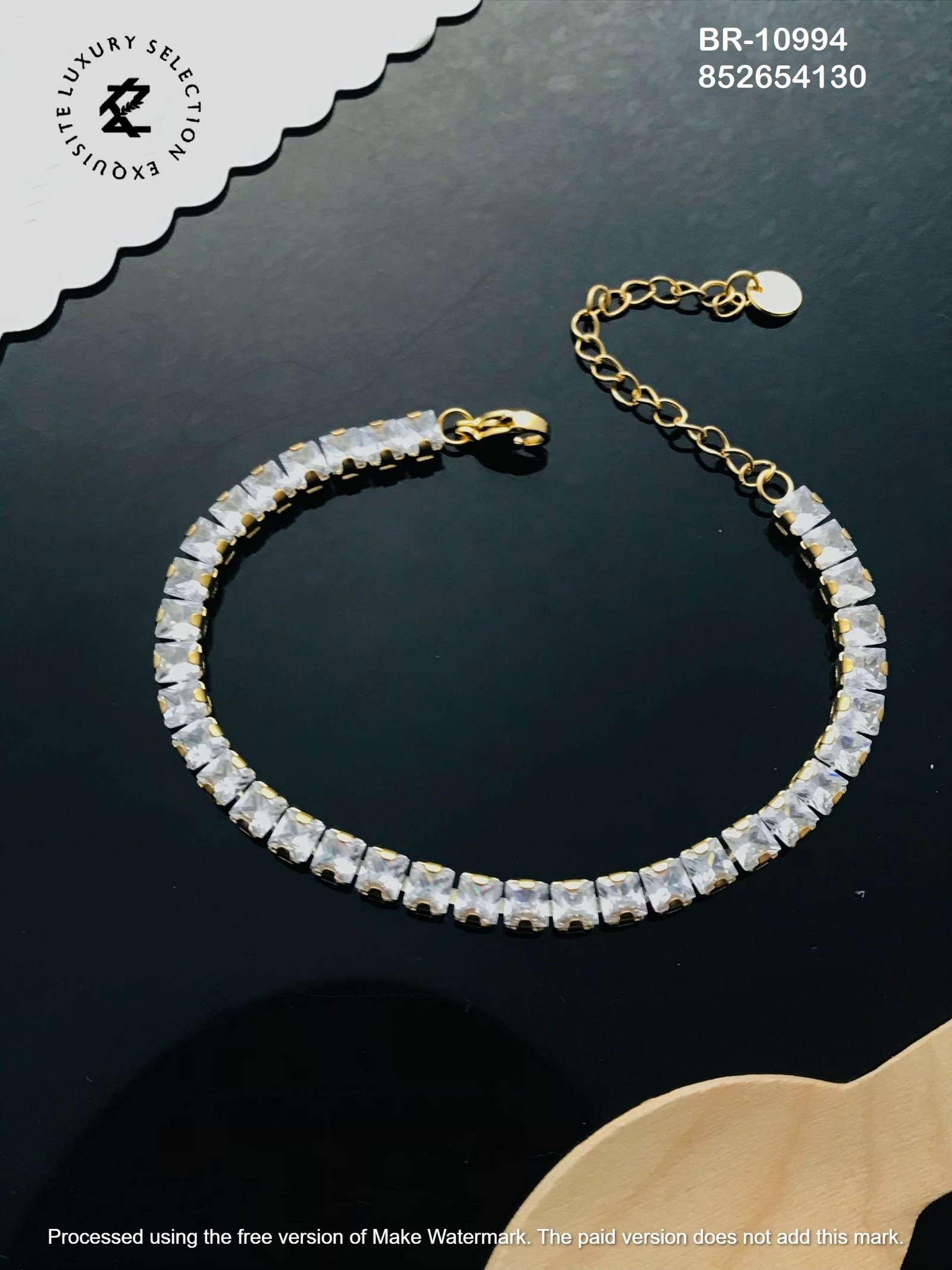 br 10994.jpg BR-10994 Anti-Tarnish Stainless Steel Tennis Chain Bracelets from Kiyu Ziyu by Zyra Creation
