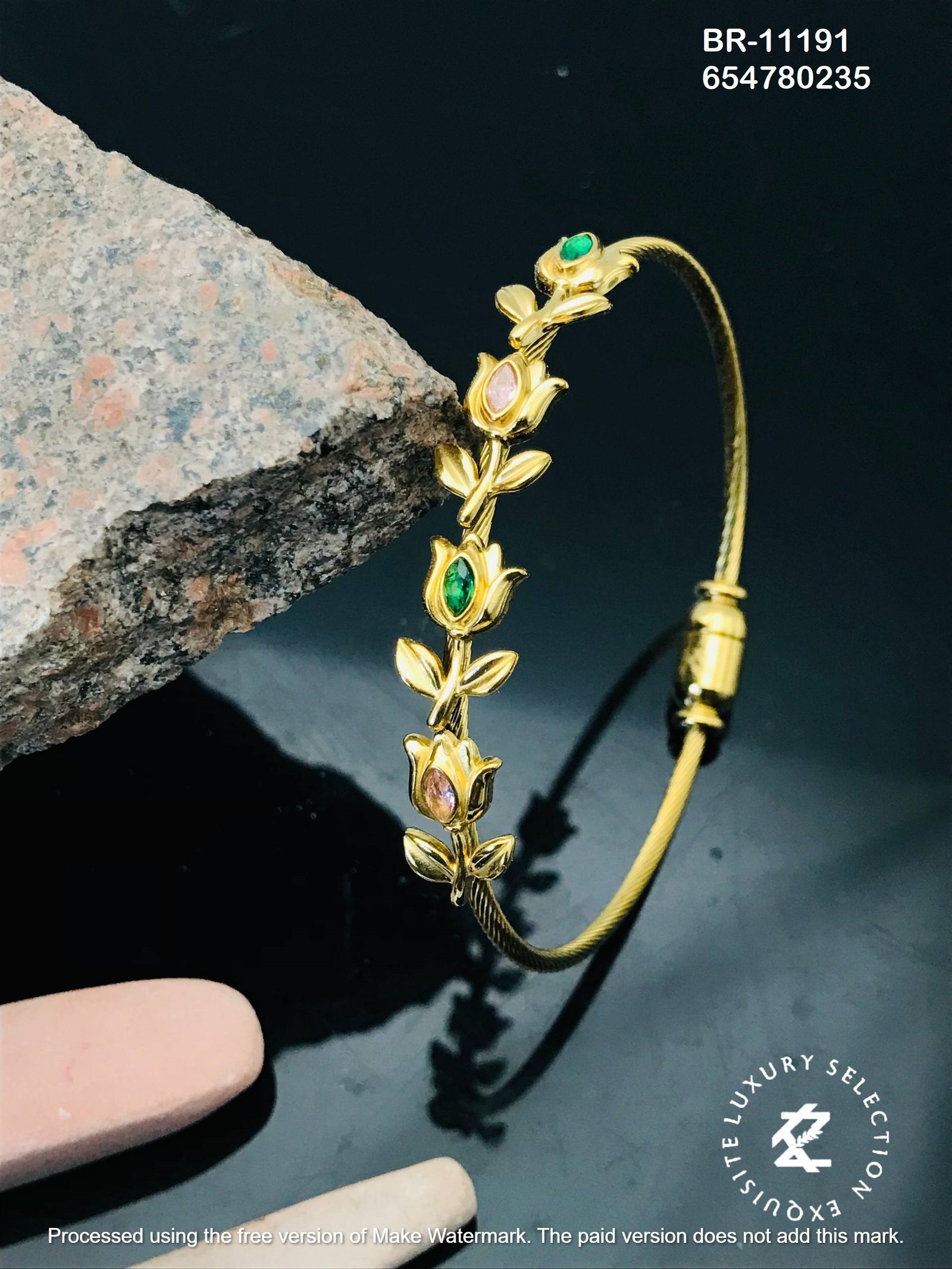 br 11191.jpg BR-11191 Anti-Tarnish Stainless Steel Tulip Style Bracelet from Kiyu Ziyu by Zyra Creation