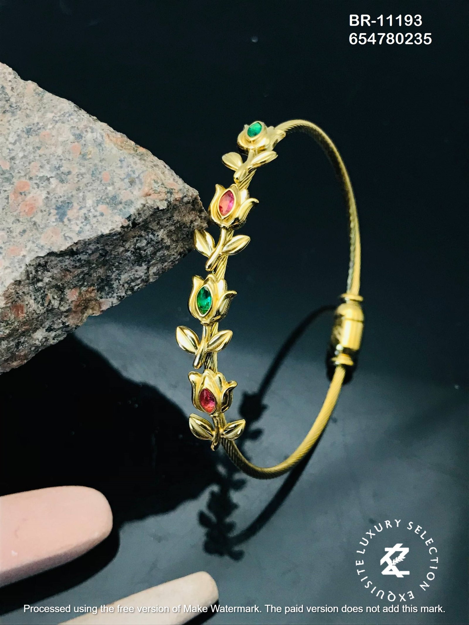 br 11193.jpg BR-11193 Anti-Tarnish Stainless Steel Tulip Style Bracelet from Kiyu Ziyu by Zyra Creation