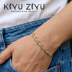BR-T20 Anti-Tarnish Stainless Steel Tulip Bracelet Style Bhabhi Rakhi from Kiyu Ziyu by Zyra Creation