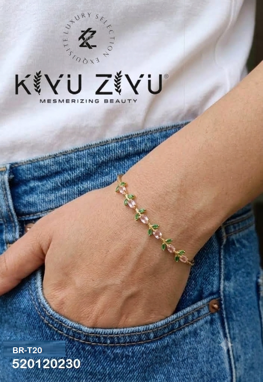 br t20.png BR-T20 Anti-Tarnish Stainless Steel Tulip Bracelet Style Bhabhi Rakhi from Kiyu Ziyu by Zyra Creation
