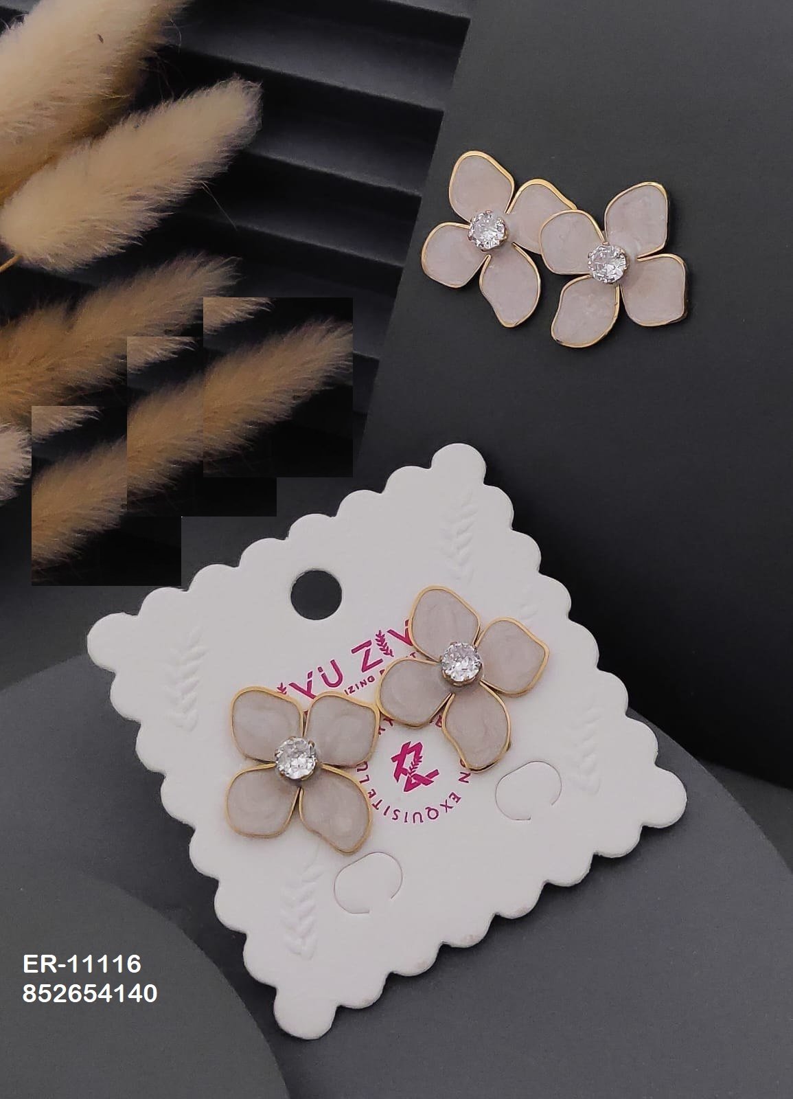 er 11116.jpg ER-11116 Anti-Tarnish Stainless Steel Earrings from Kiyu Ziyu by Zyra Creation