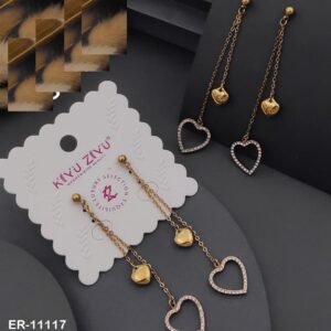 ER-11117 Anti-Tarnish Stainless Steel Earrings from Kiyu Ziyu by Zyra Creation