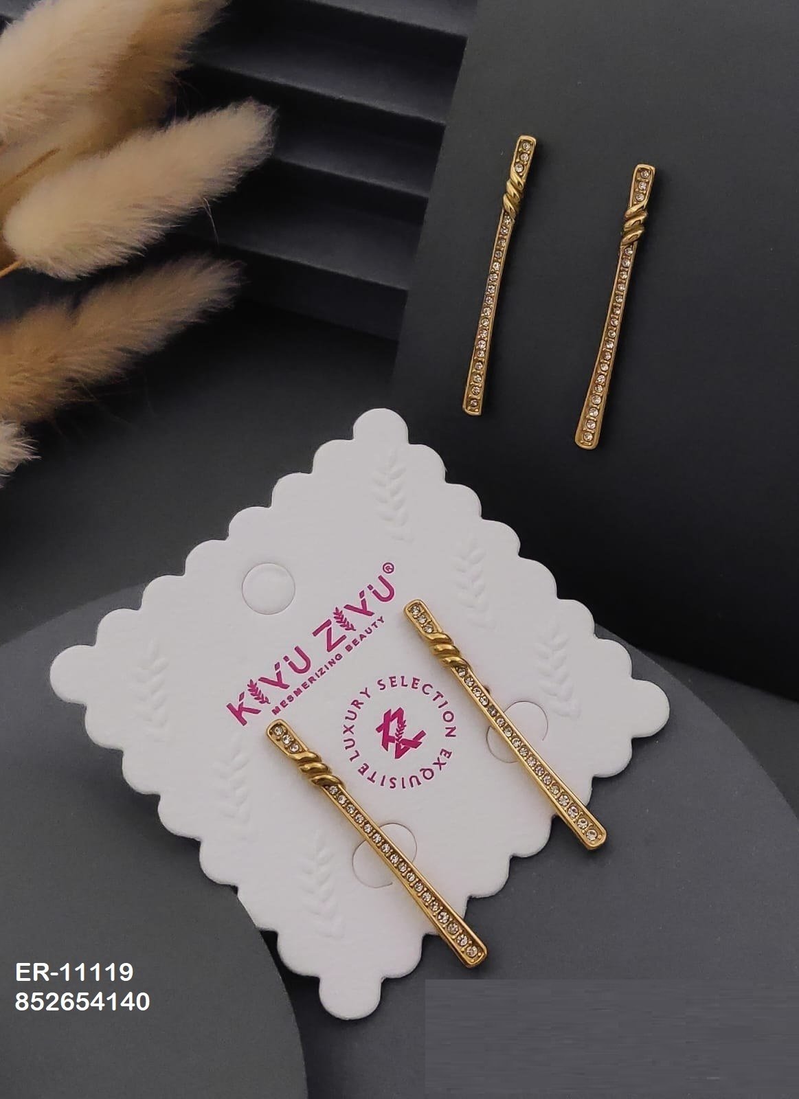er 11119.jpg ER-11119 Anti-Tarnish Stainless Steel Earrings from Kiyu Ziyu by Zyra Creation