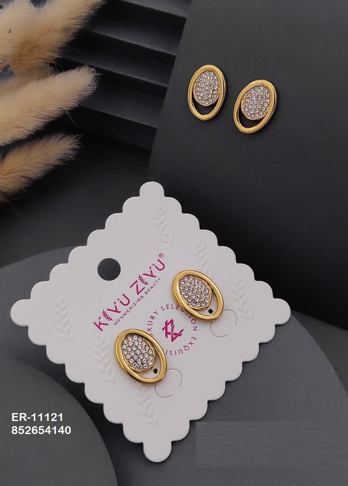 er 11121.jpg ER-11121 Anti-Tarnish Stainless Steel Earrings from Kiyu Ziyu by Zyra Creation