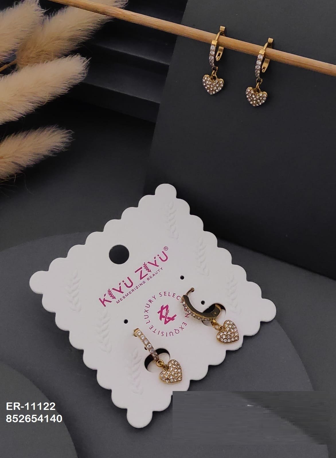 er 11122.jpg ER-11122 Anti-Tarnish Stainless Steel Earrings from Kiyu Ziyu by Zyra Creation