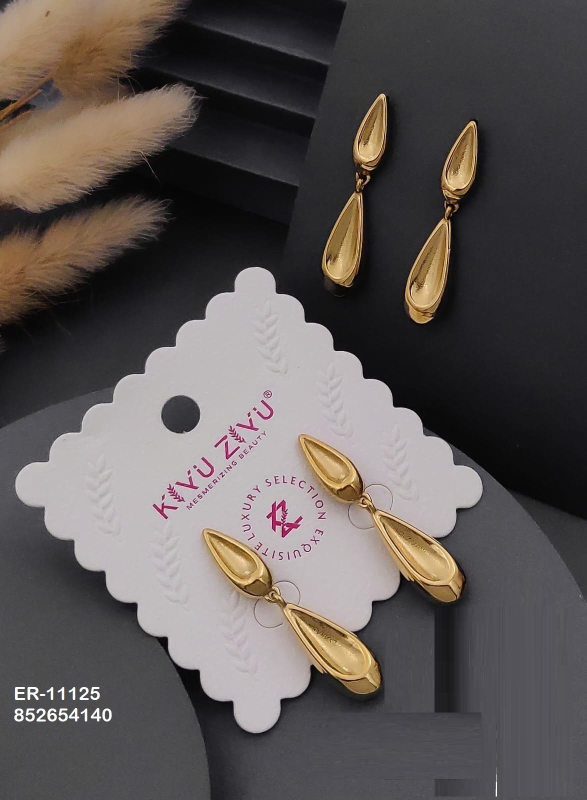 er 11125.jpg ER-11125 Anti-Tarnish Stainless Steel Earrings from Kiyu Ziyu by Zyra Creation