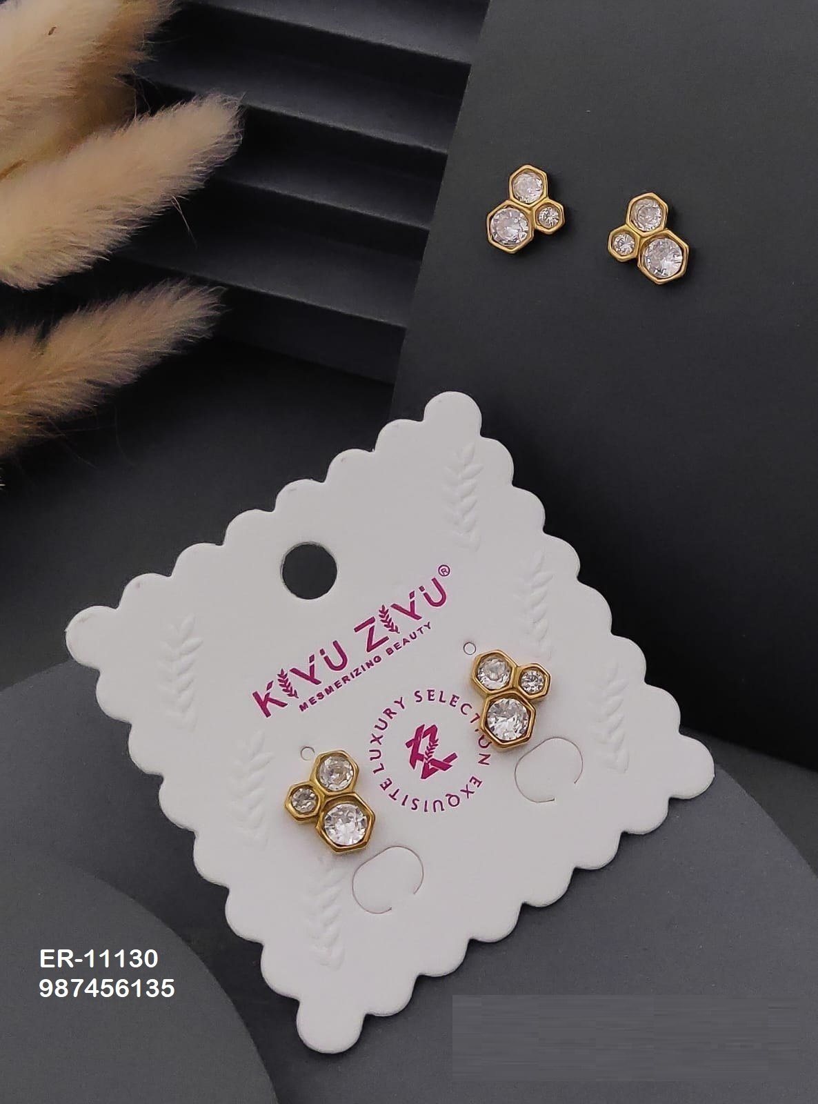 er 11130.jpg ER-11130 Anti-Tarnish Stainless Steel Earrings from Kiyu Ziyu by Zyra Creation