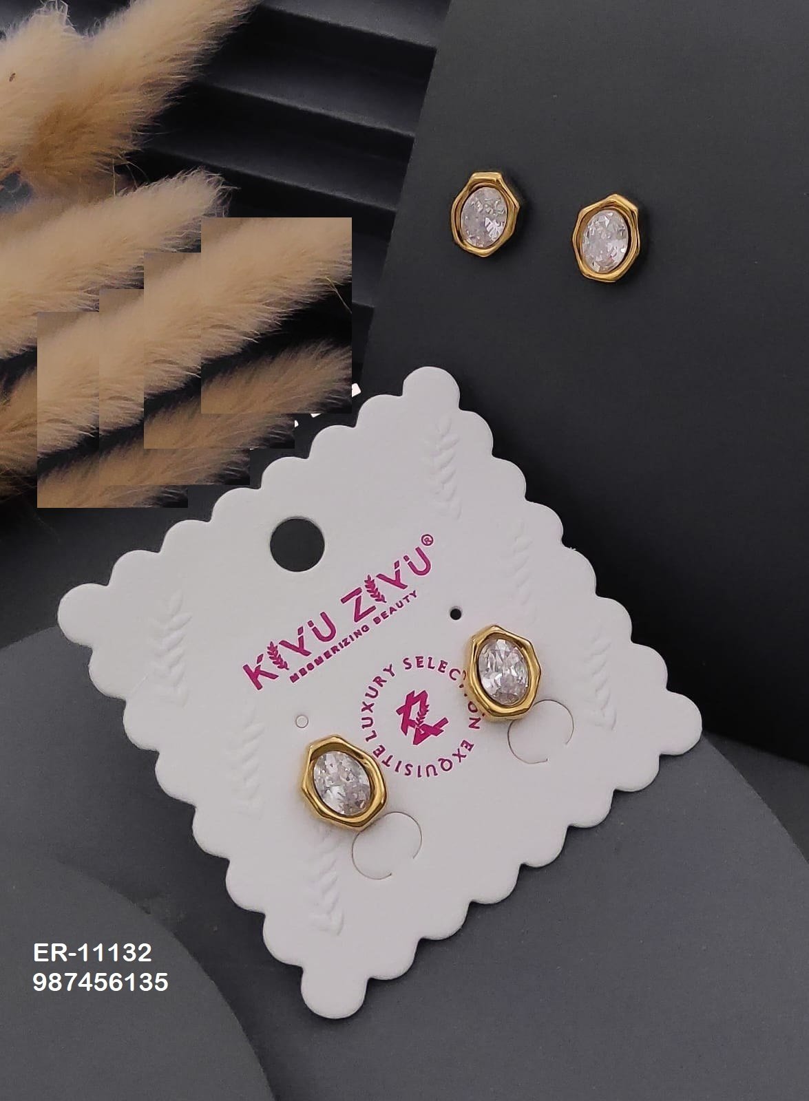 er 11132.jpg ER-11132 Anti-Tarnish Stainless Steel Earrings from Kiyu Ziyu by Zyra Creation