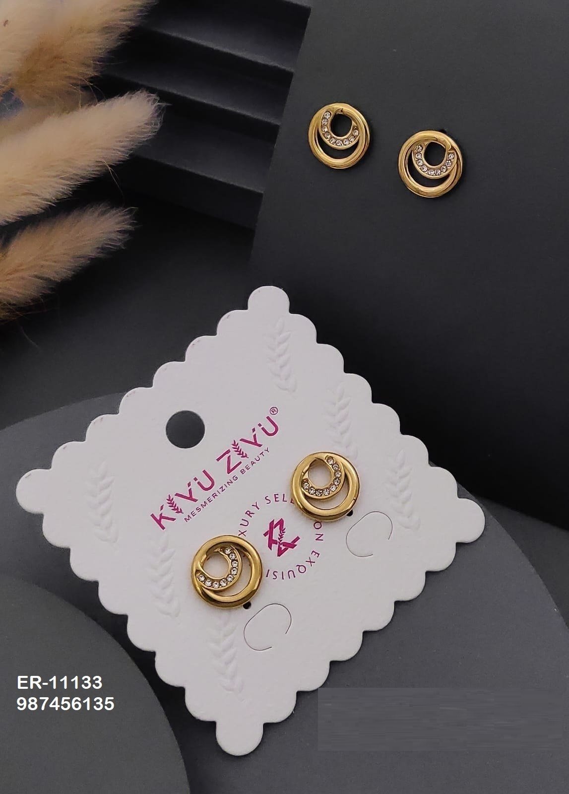 er 11133.jpg ER-11133 Anti-Tarnish Stainless Steel Earrings from Kiyu Ziyu by Zyra Creation