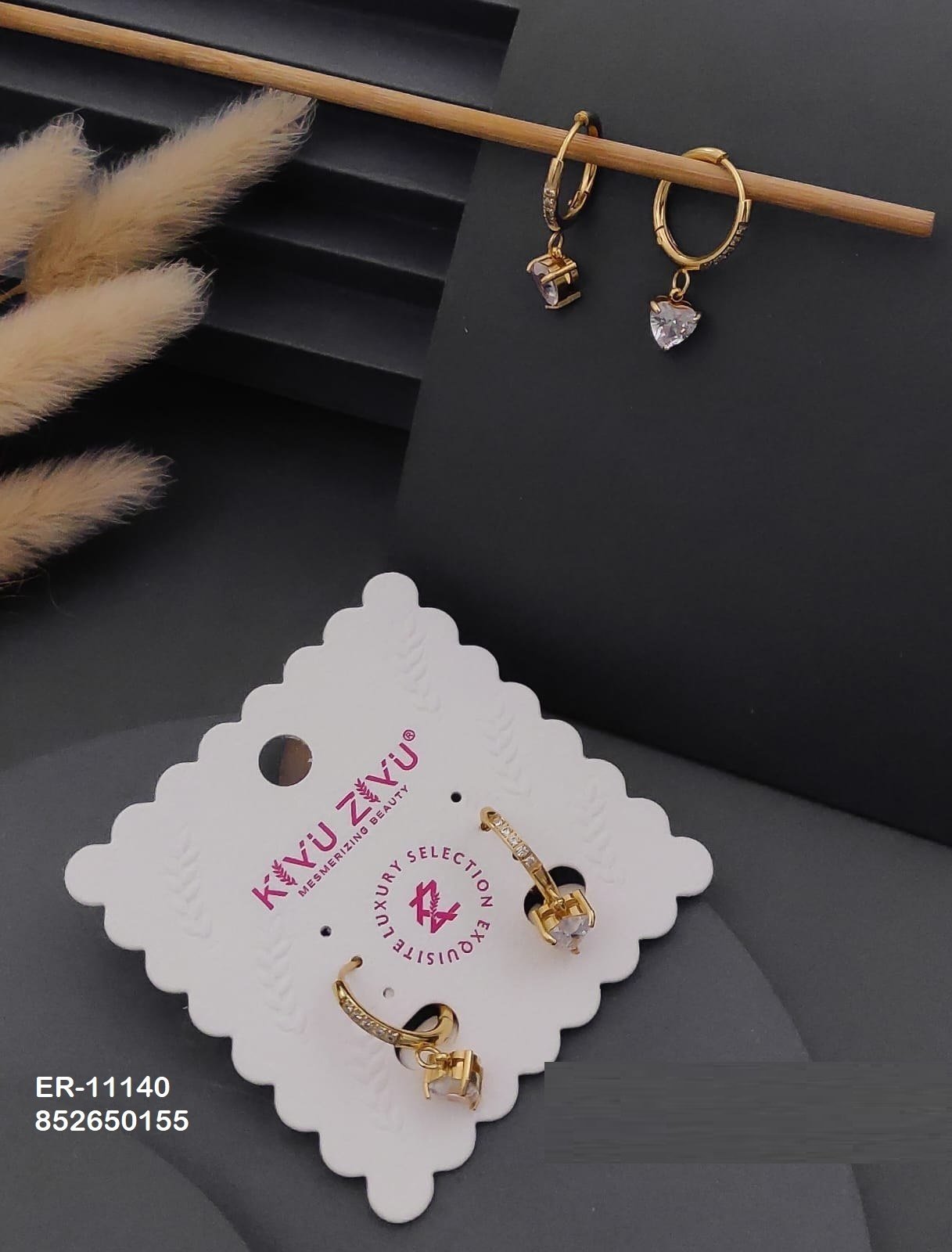 er 11140.jpg ER-11140 Anti-Tarnish Stainless Steel Earrings from Kiyu Ziyu by Zyra Creation