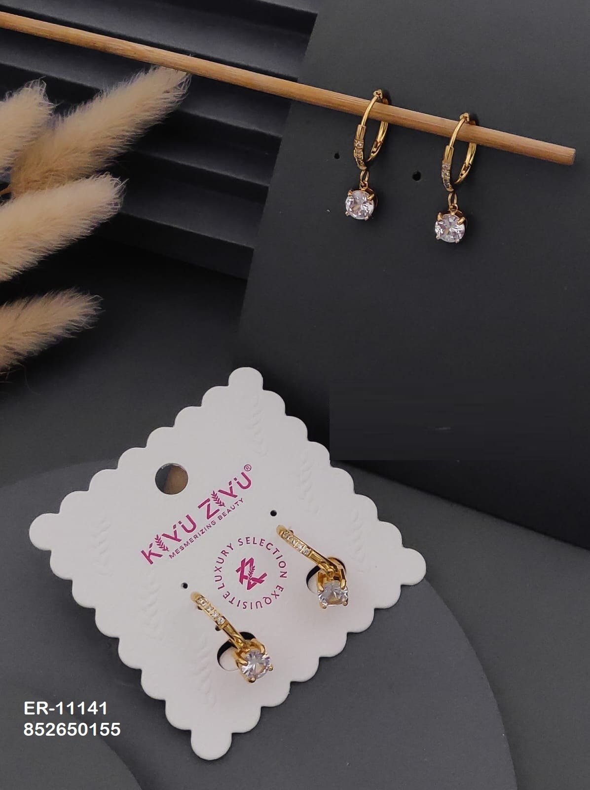 er 11141.jpg ER-11141 Anti-Tarnish Stainless Steel Earrings from Kiyu Ziyu by Zyra Creation