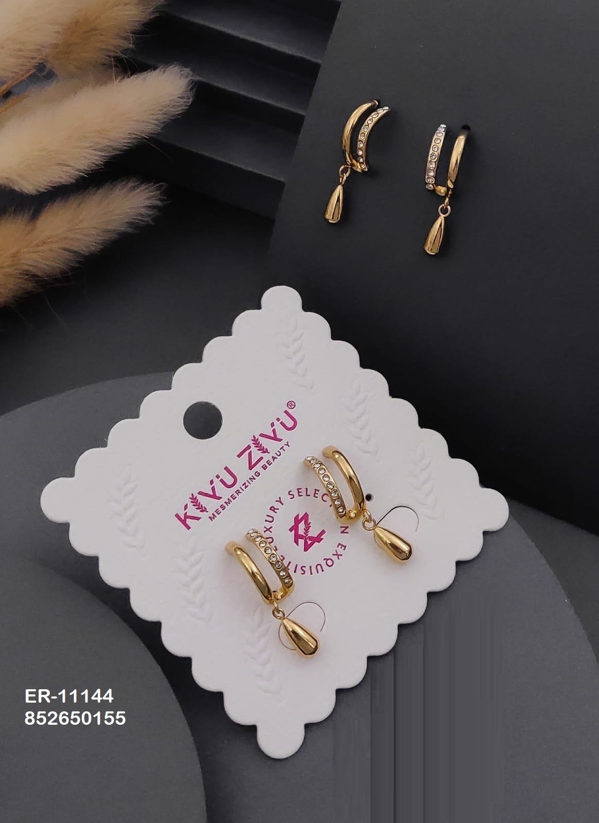 er 11144.jpg ER-11144 Anti-Tarnish Stainless Steel Earrings from Kiyu Ziyu by Zyra Creation