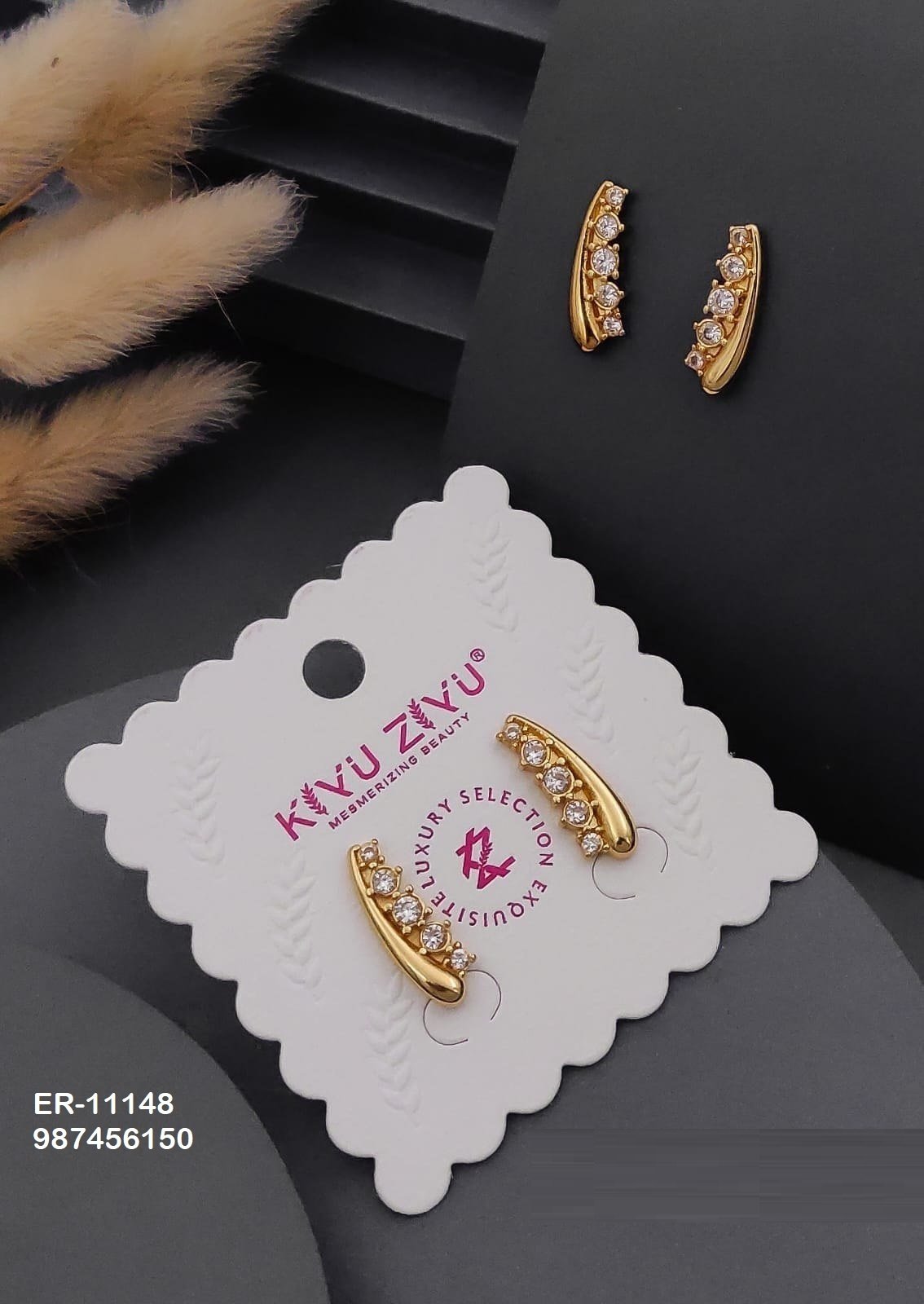 er 11148.jpg ER-11148 Anti-Tarnish Stainless Steel Earrings from Kiyu Ziyu by Zyra Creation