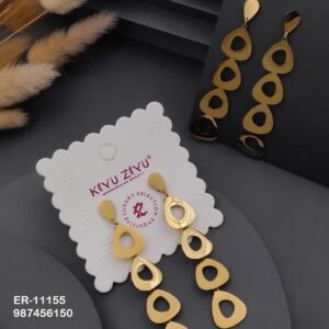 ER-11155 Anti-Tarnish Stainless Steel Earrings from Kiyu Ziyu by Zyra Creation