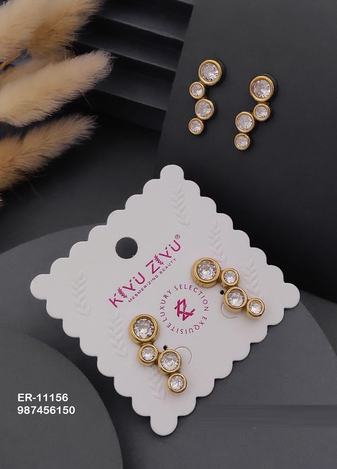 er 11156.jpg ER-11156 Anti-Tarnish Stainless Steel Earrings from Kiyu Ziyu by Zyra Creation