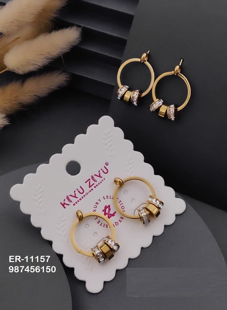 er 11157.jpg ER-11157 Anti-Tarnish Stainless Steel Earrings from Kiyu Ziyu by Zyra Creation