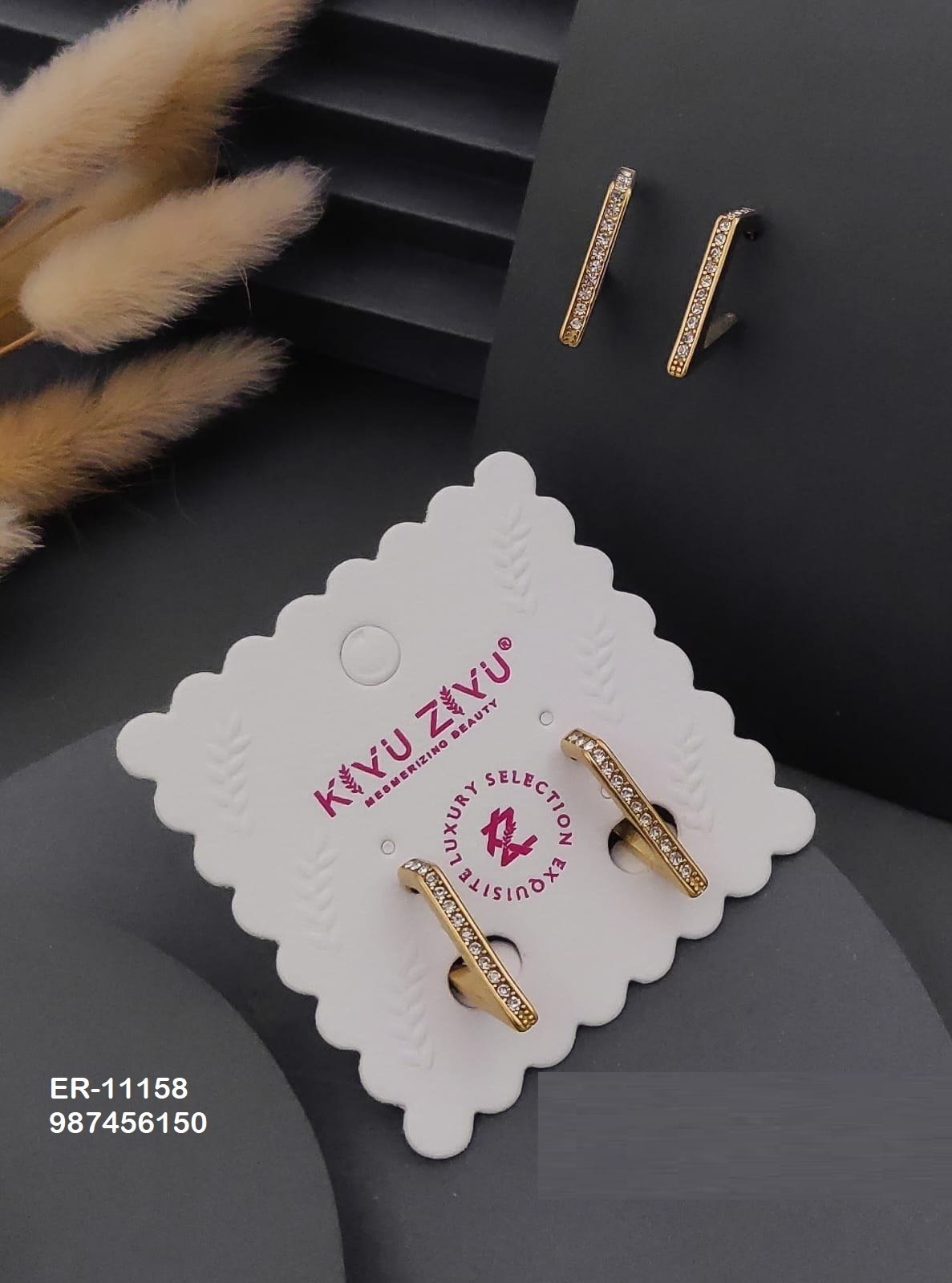 er 11158.jpg ER-11158 Anti-Tarnish Stainless Steel Earrings from Kiyu Ziyu by Zyra Creation