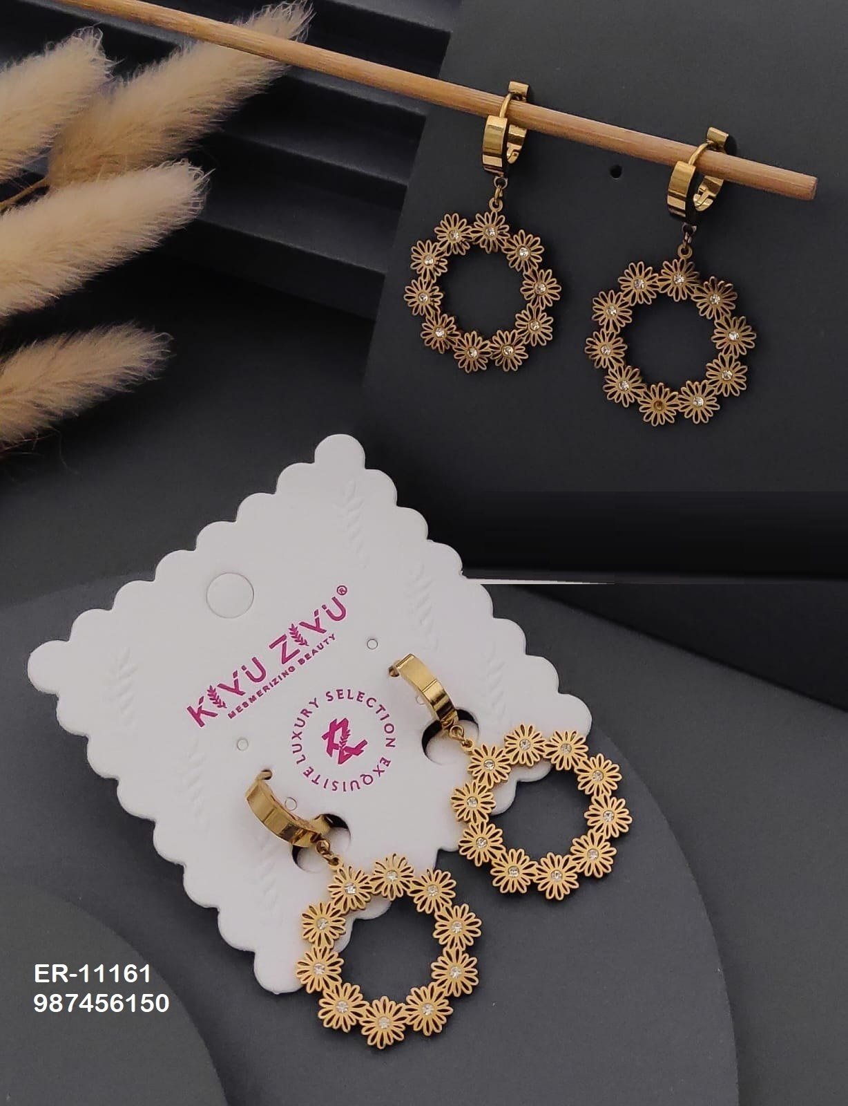 er 11161.jpg ER-11161 Anti-Tarnish Stainless Steel Earrings from Kiyu Ziyu by Zyra Creation