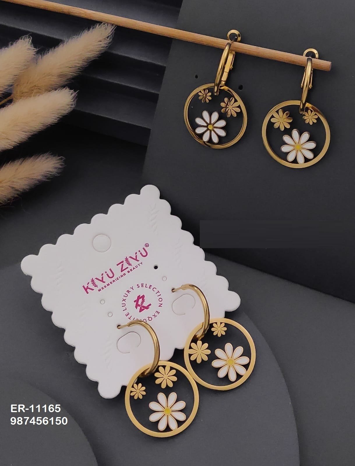 er 11165.jpg ER-11165 Anti-Tarnish Stainless Steel Earrings from Kiyu Ziyu by Zyra Creation