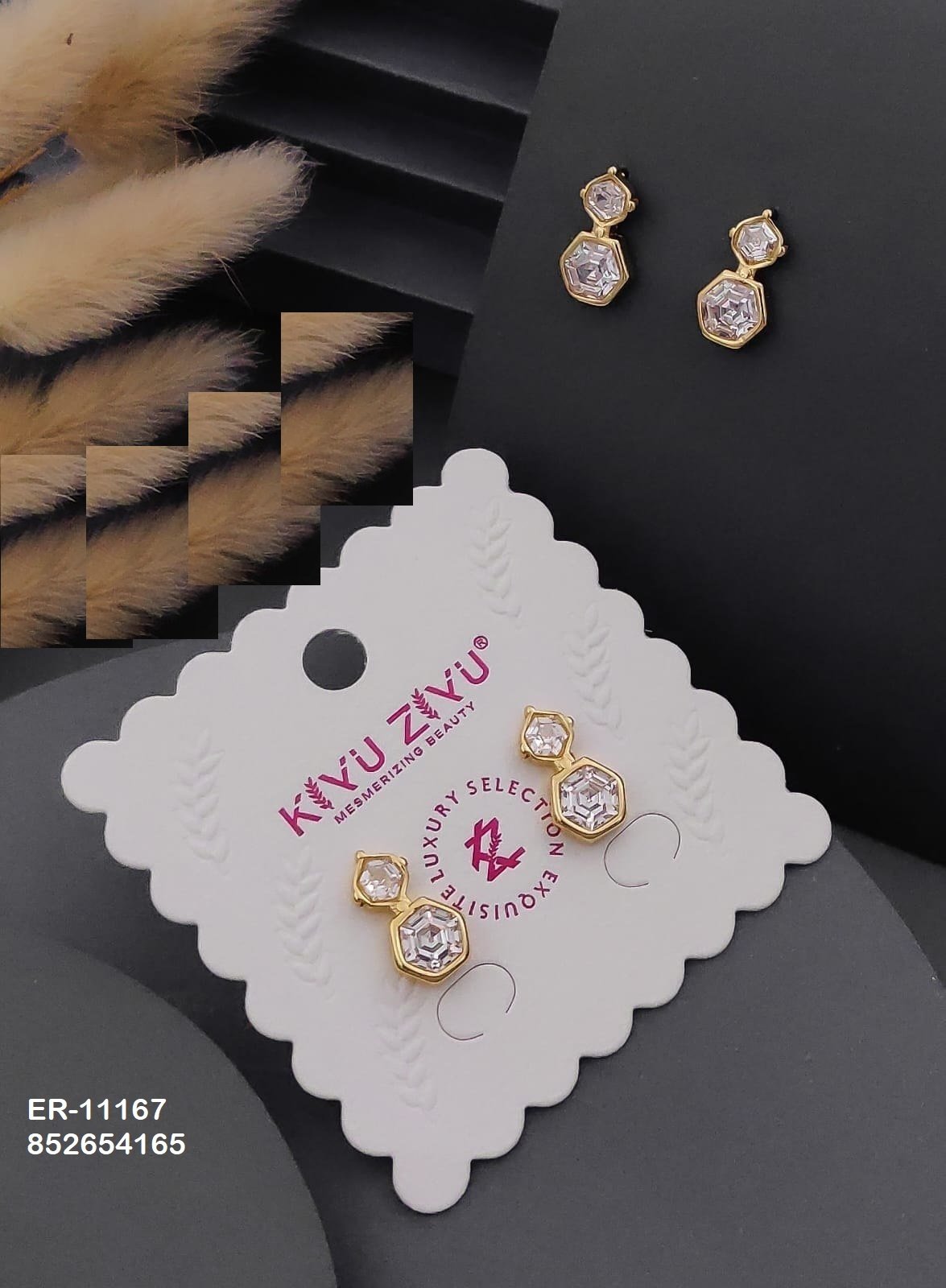er 11167.jpg ER-11167 Anti-Tarnish Stainless Steel Earrings from Kiyu Ziyu by Zyra Creation
