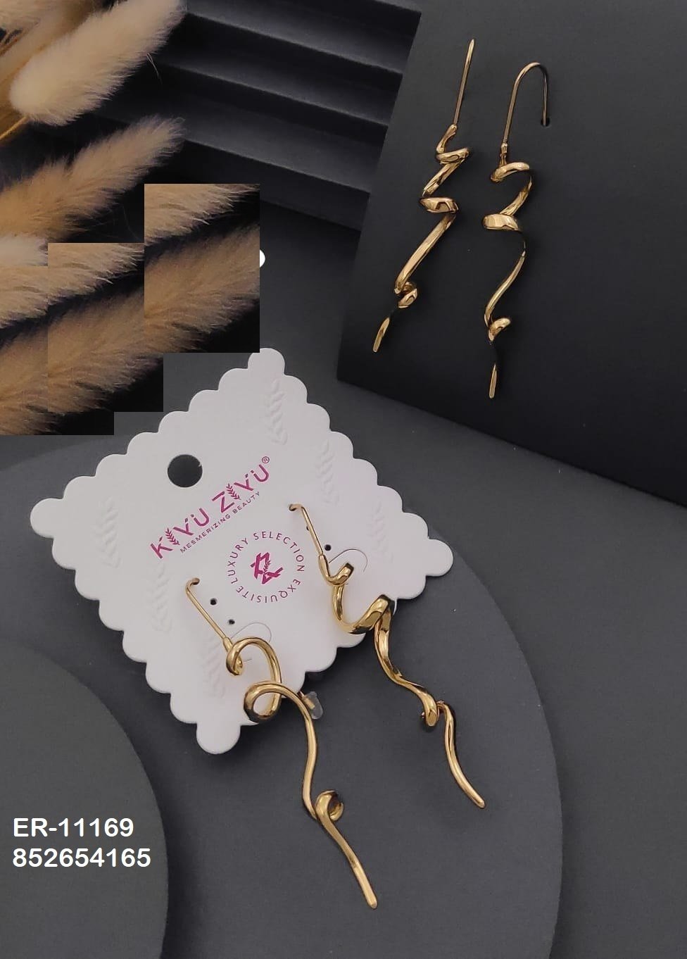 er 11169.jpg ER-11169 Anti-Tarnish Stainless Steel Earrings from Kiyu Ziyu by Zyra Creation