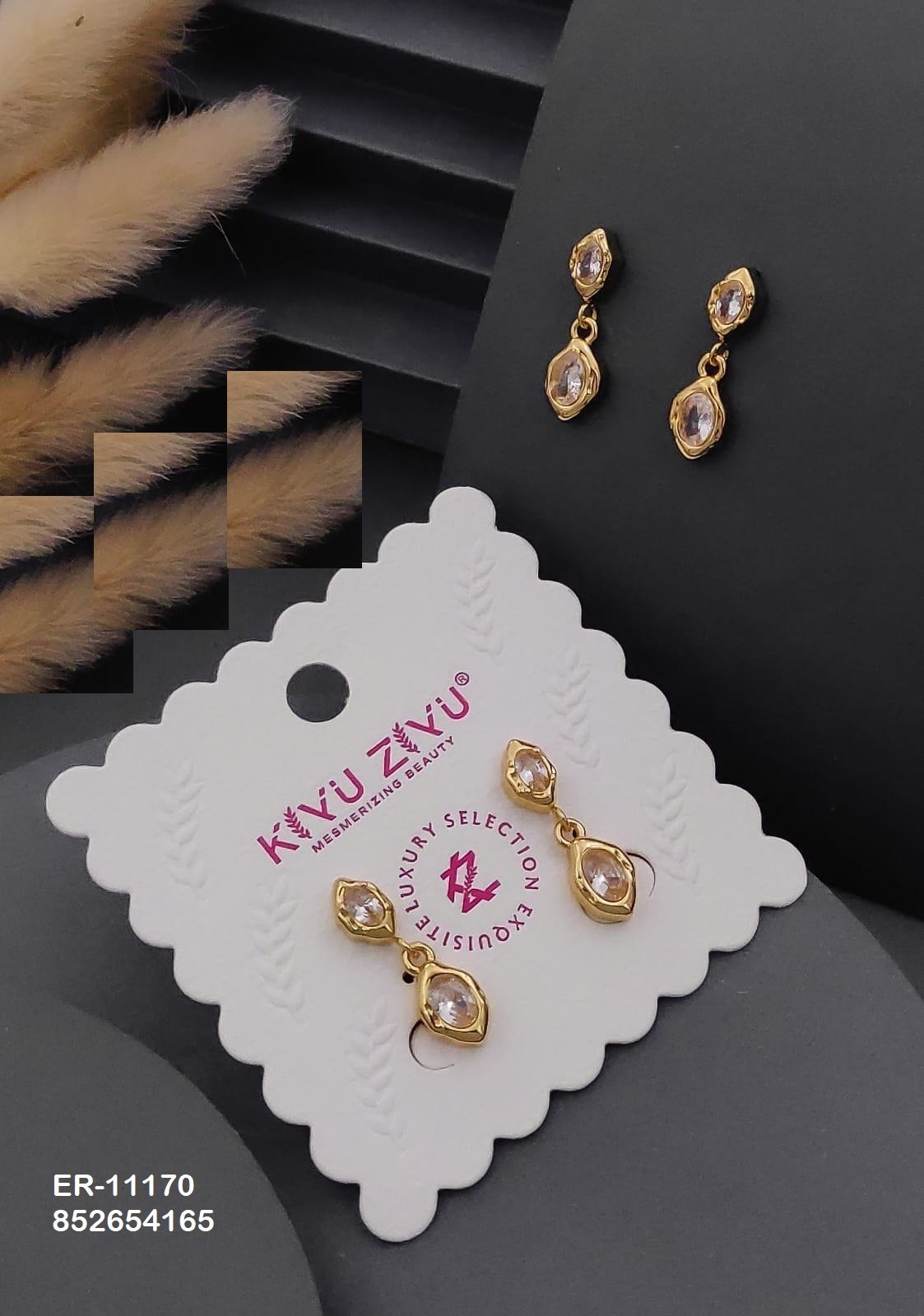 er 11170.jpg ER-11170 Anti-Tarnish Stainless Steel Earrings from Kiyu Ziyu by Zyra Creation