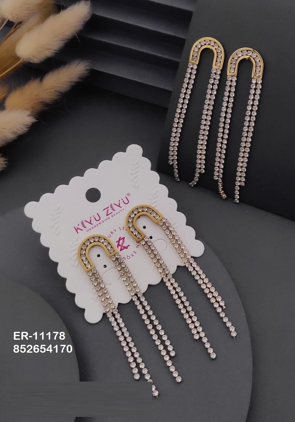 er 11178.jpg ER-11178 Anti-Tarnish Stainless Steel Earrings from Kiyu Ziyu by Zyra Creation