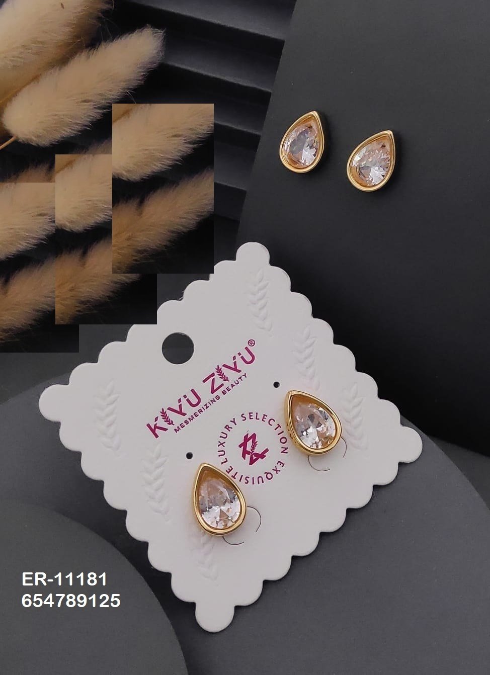 er 11181.jpg ER-11181 Anti-Tarnish Stainless Steel Earrings from Kiyu Ziyu by Zyra Creation