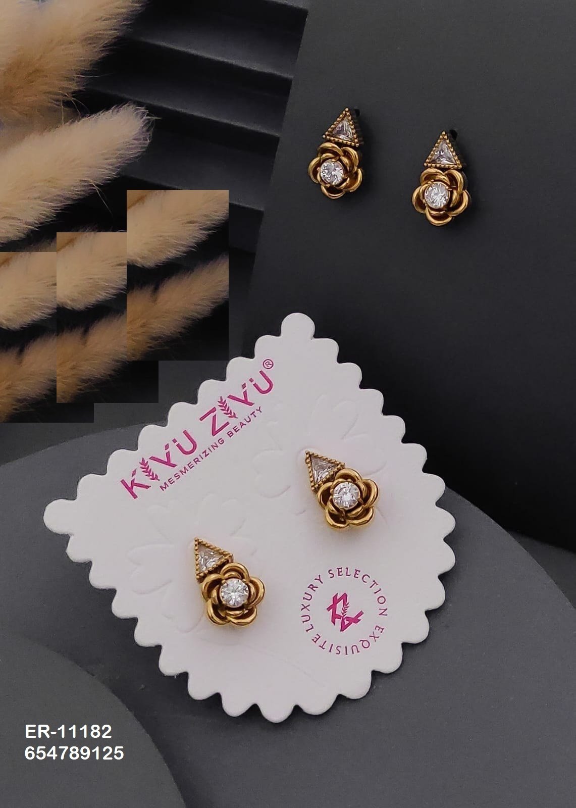 er 11182.jpg ER-11182 Anti-Tarnish Stainless Steel Earrings from Kiyu Ziyu by Zyra Creation