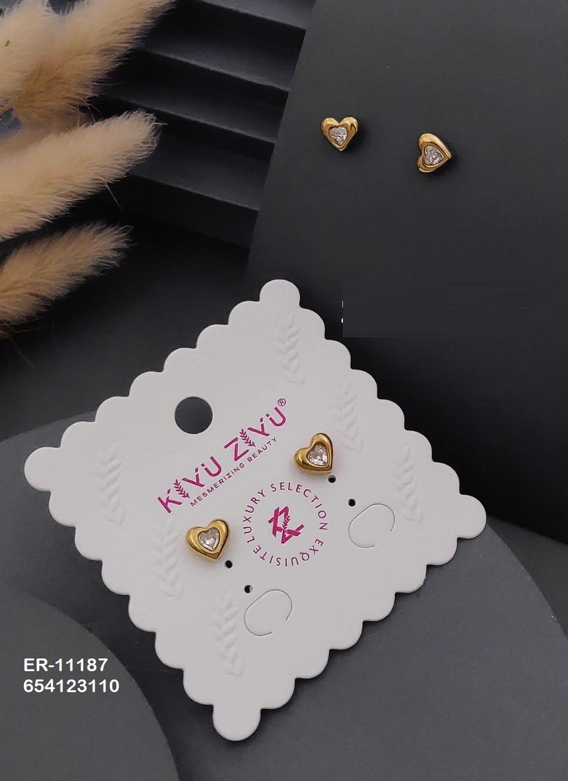 er 11187.jpg ER-11187 Anti-Tarnish Stainless Steel Earrings from Kiyu Ziyu by Zyra Creation