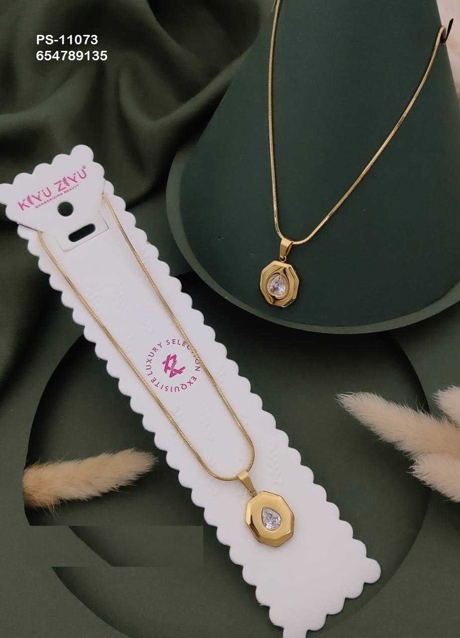 ps 11073 1.jpg PS-11073 Anti-Tarnish Stainless Steel Necklace from Kiyu Ziyu by Zyra Creation