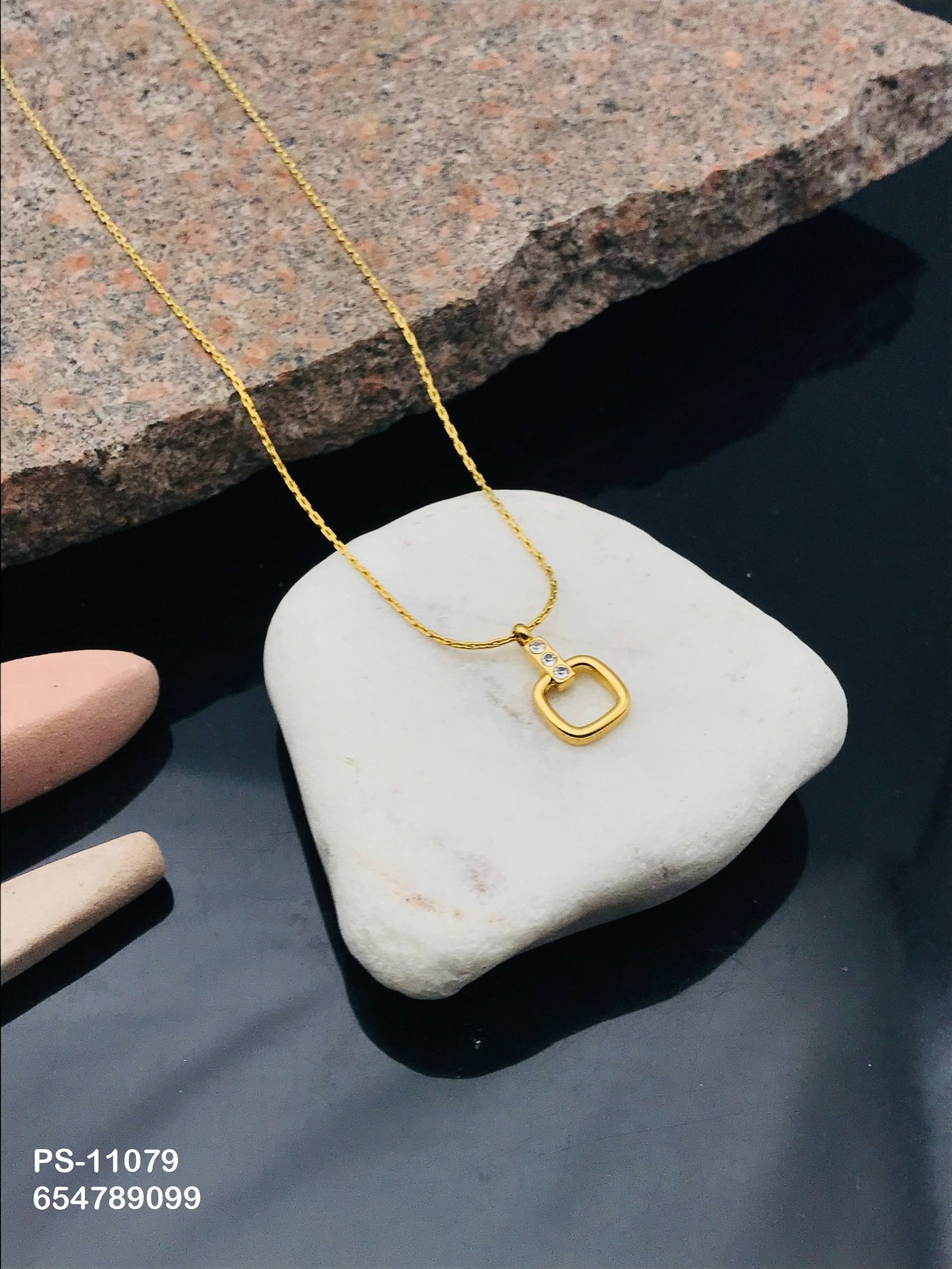 ps 11079.jpg PS-11079 Anti-Tarnish Stainless Steel Necklace Under 99 from Kiyu Ziyu by Zyra Creation