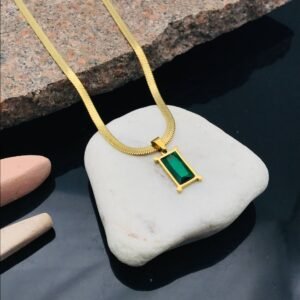 PS-11081 Anti-Tarnish Stainless Steel Necklace Under 99 from Kiyu Ziyu by Zyra Creation