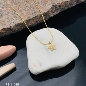 PS-11085 Anti-Tarnish Stainless Steel Necklace Under 99 from Kiyu Ziyu by Zyra Creation