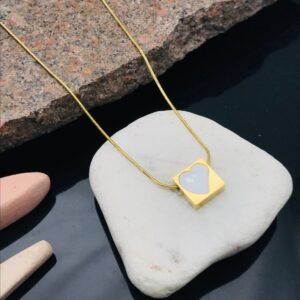 PS-11087 Anti-Tarnish Stainless Steel Necklace Under 99 from Kiyu Ziyu by Zyra Creation