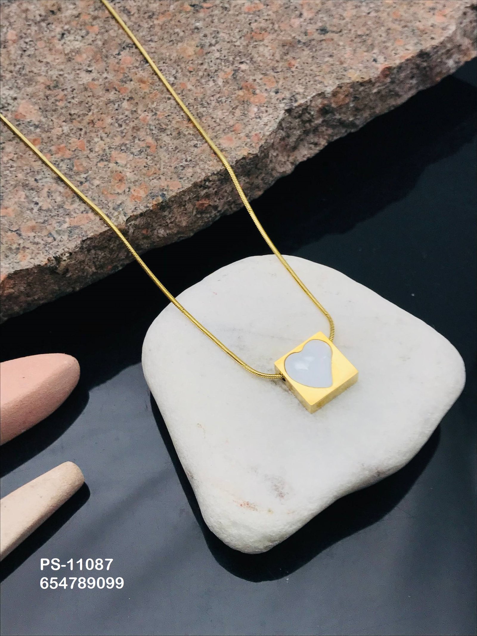 ps 11087.jpg PS-11087 Anti-Tarnish Stainless Steel Necklace Under 99 from Kiyu Ziyu by Zyra Creation