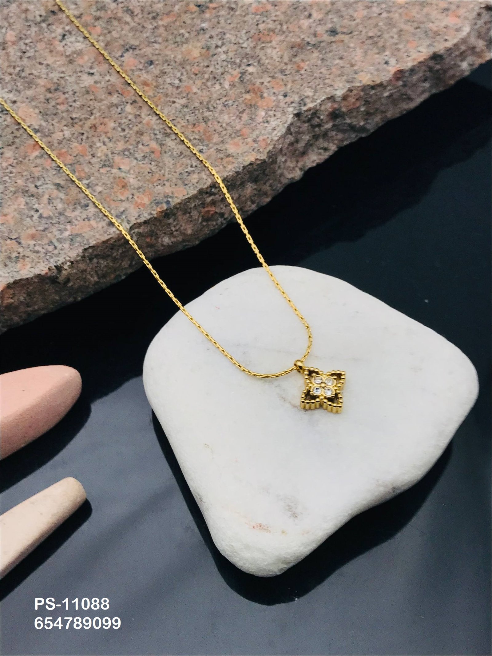 ps 11088.jpg PS-11088 Anti-Tarnish Stainless Steel Necklace Under 99 from Kiyu Ziyu by Zyra Creation