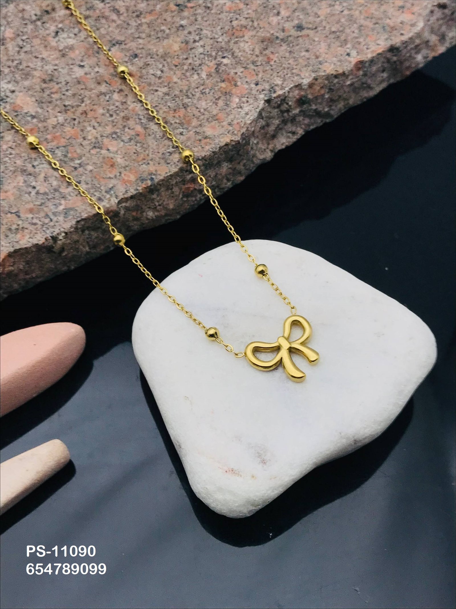 ps 11090.jpg PS-11090 Anti-Tarnish Stainless Steel Necklace Under 99 from Kiyu Ziyu by Zyra Creation