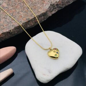 PS-11092 Anti-Tarnish Stainless Steel Necklace Under 99 from Kiyu Ziyu by Zyra Creation